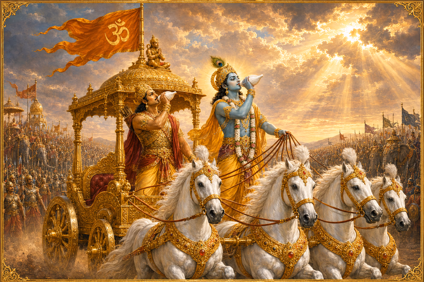 दिव्य शंखनाद — युद्ध की भूमिका
