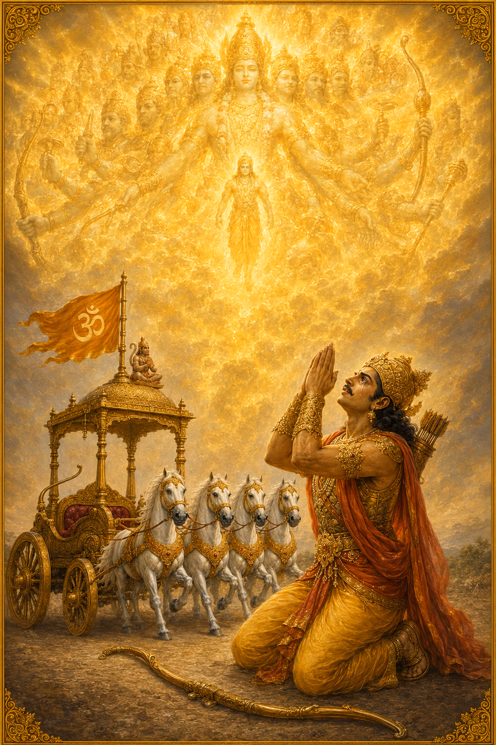 अर्जुन का विस्मय — रोमांचित, नत-मस्तक