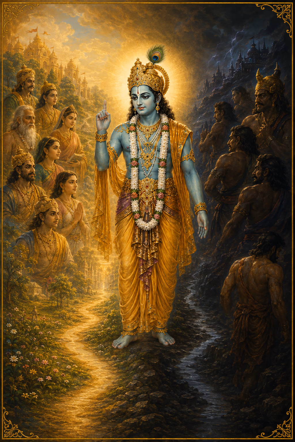 दैवी और आसुरी — प्रकाश बनाम छाया